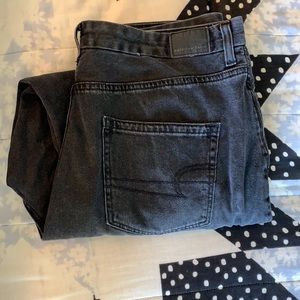Black American Eagle Curvy Mom Jeans
